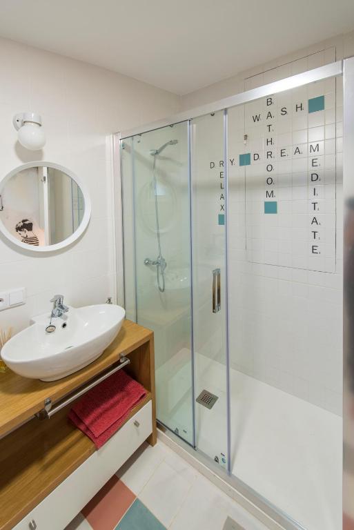 Koupelna v ubytování Apartamento Luscofusco
