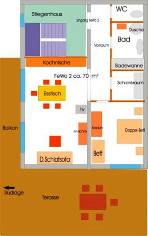 Půdorys ubytování Ferienhof Weingut Lunzer