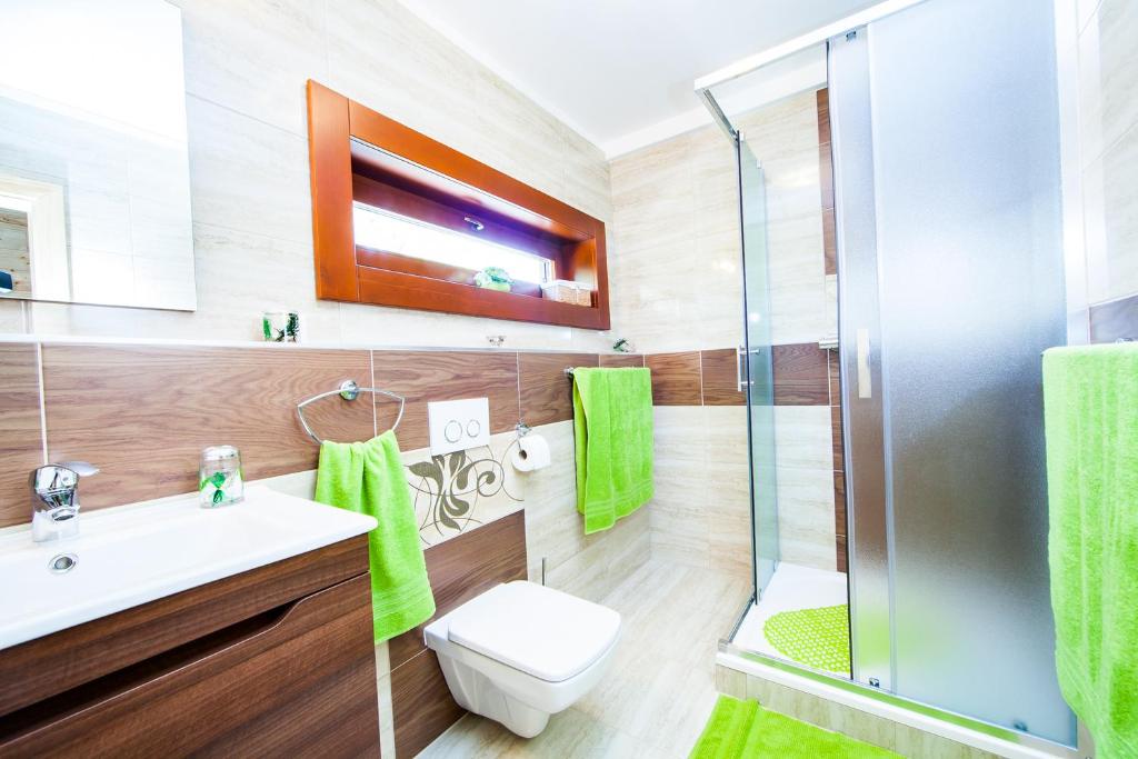 Koupelna v ubytování Relax Apartmany