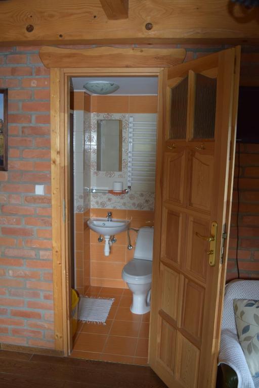 Kúpeľňa v ubytovaní Przystań Gromadzyń