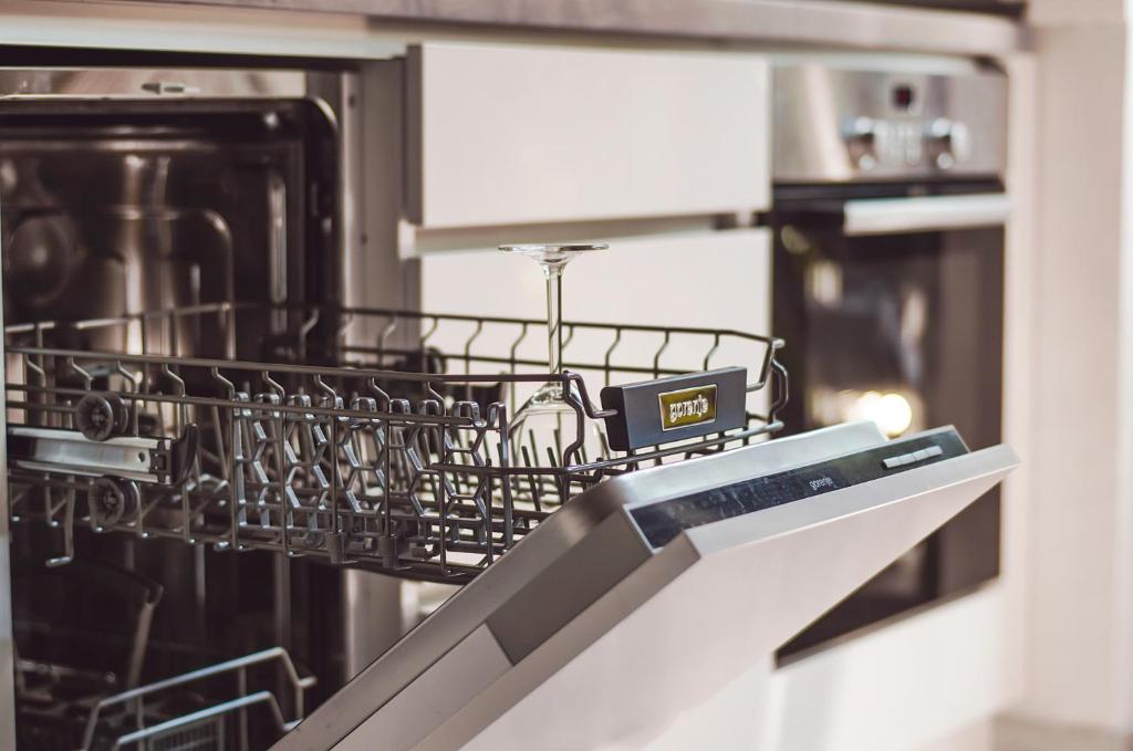 Kuchyňa alebo kuchynka v ubytovaní Balokány apartman