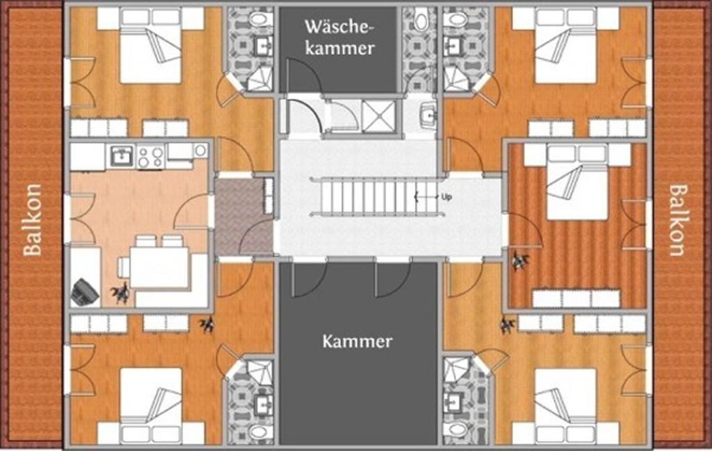 Půdorys ubytování Lebensquelle Krapfenhof