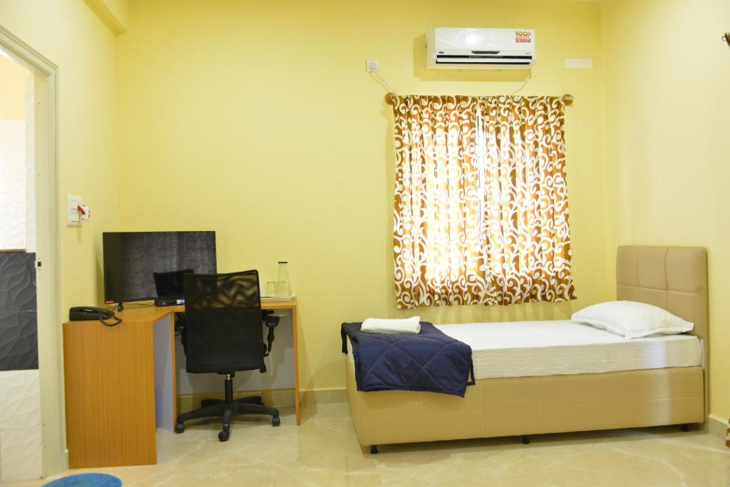 Postel nebo postele na pokoji v ubytování Golden Nest