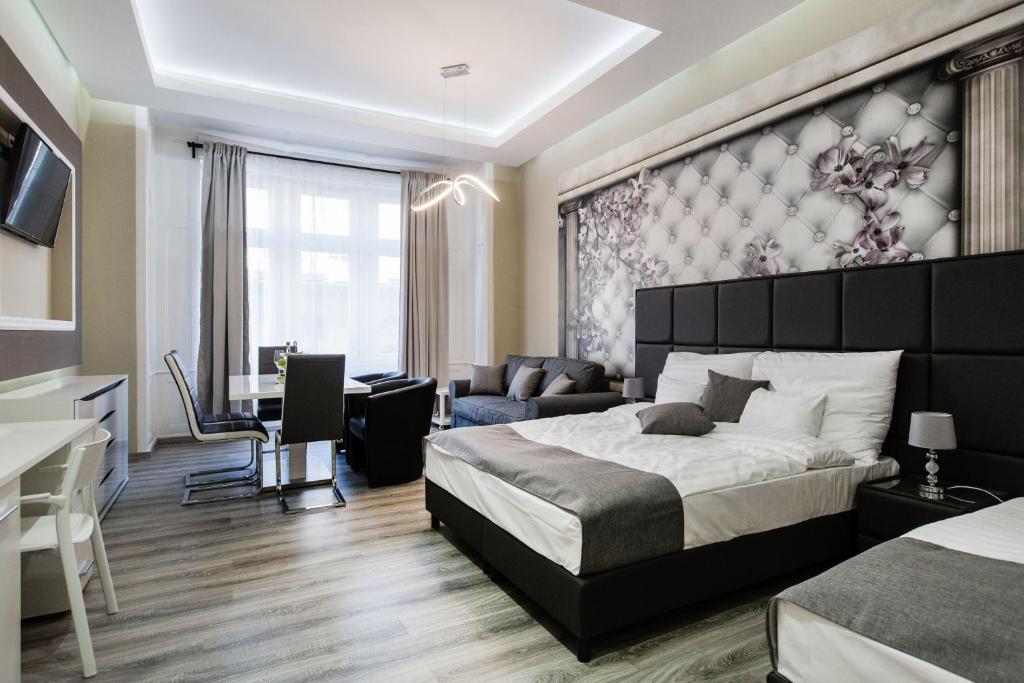 Posezení v ubytování A Golden Star Modern Luxury Apartments and Rooms Budapest