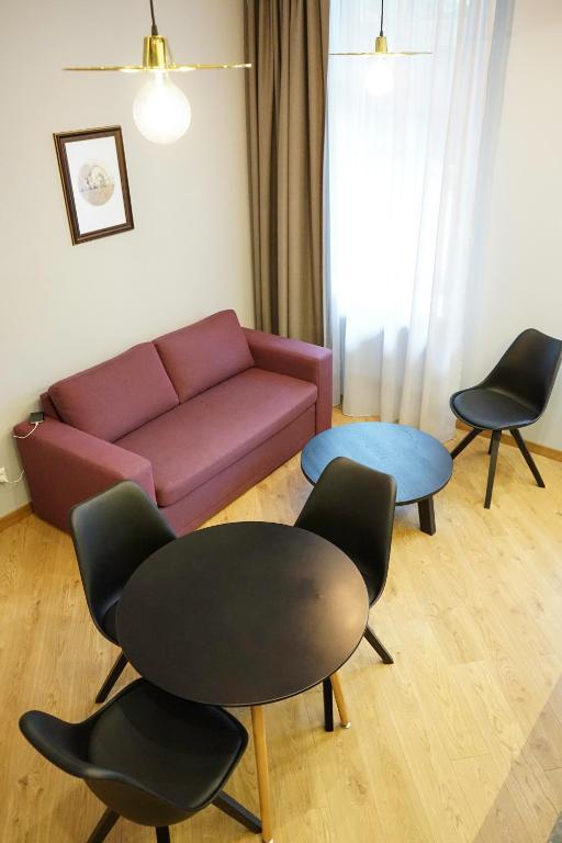 Posezení v ubytování Guest House Senasis Pastas
