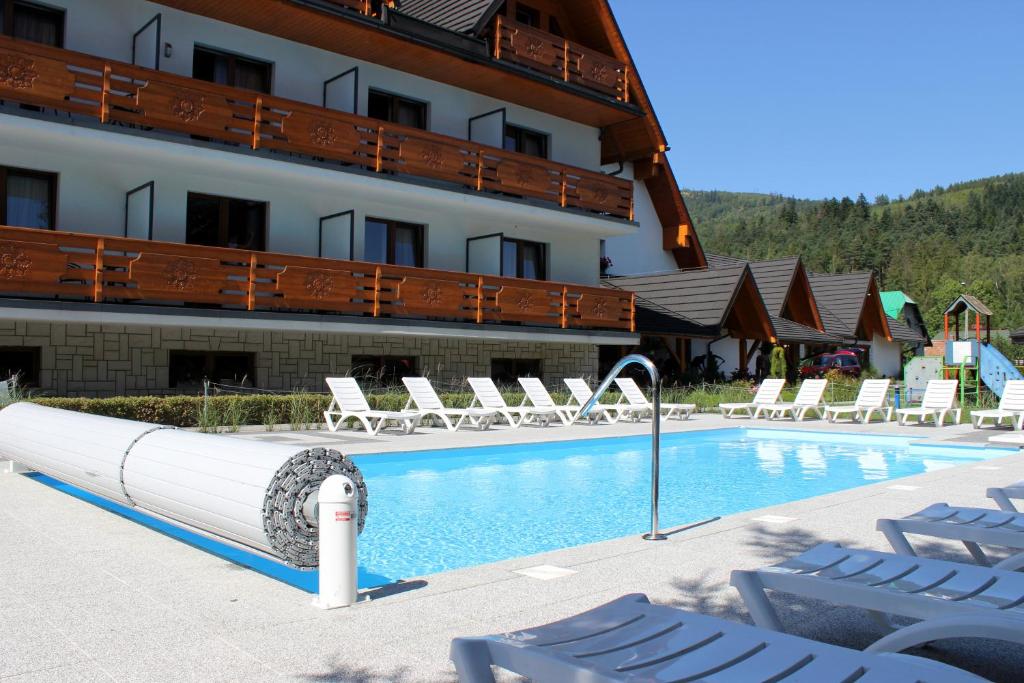 Bazén v ubytování Hotel Beskidian nebo v jeho okolí
