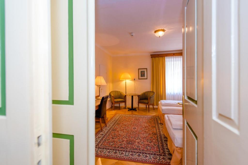 Postel nebo postele na pokoji v ubytování Landhotel Groggerhof