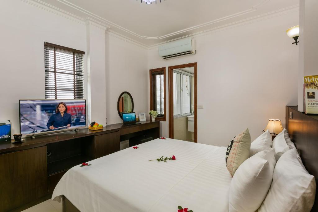 TV a/nebo společenská místnost v ubytování Hanoi Stella Hotel