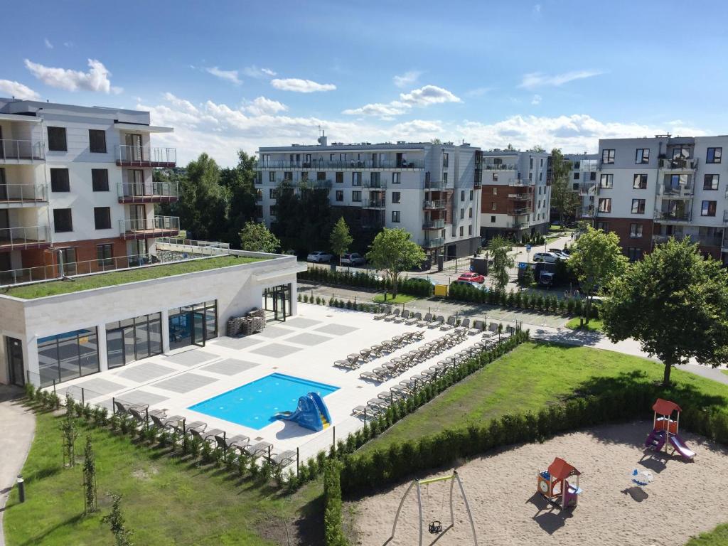 Bazén v ubytovaní Jantar Apartamenty Exclusive Polanki Park SPA alebo v jeho blízkosti