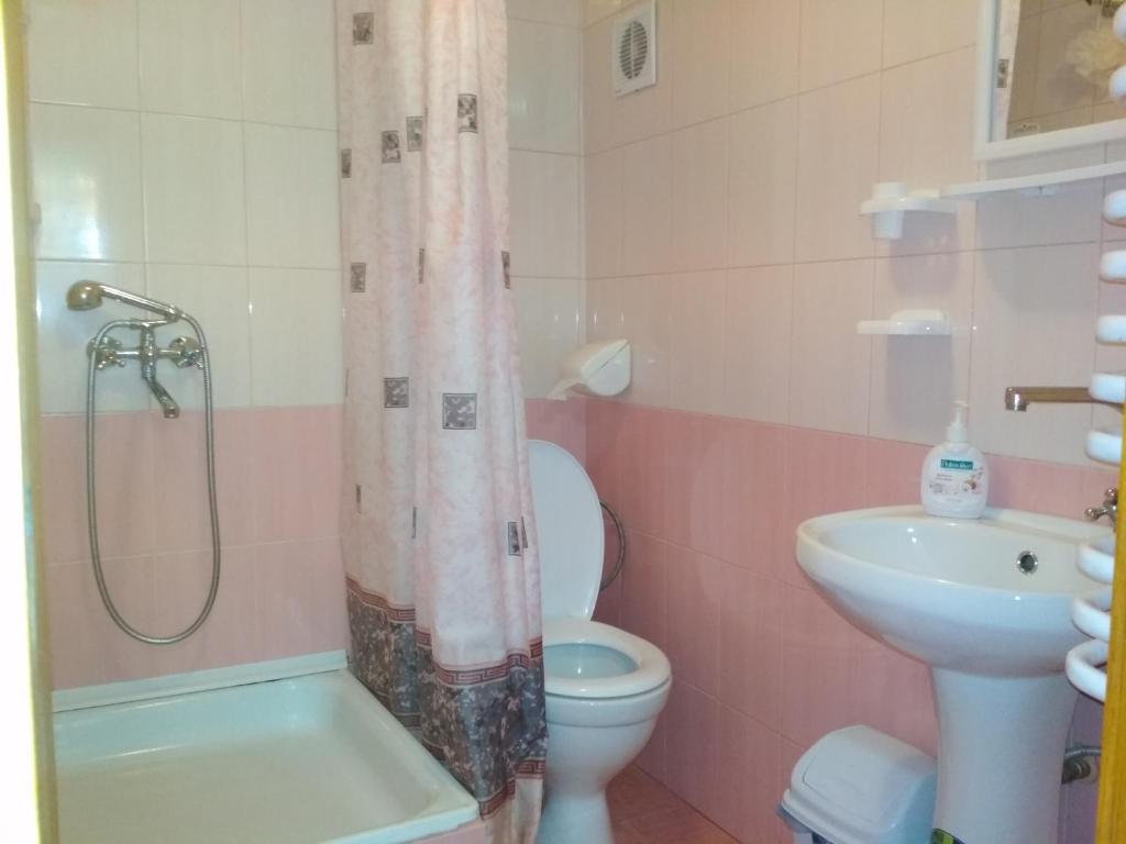Koupelna v ubytování U dida Grytsya