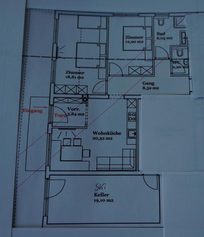 Půdorys ubytování Apartment Hanna