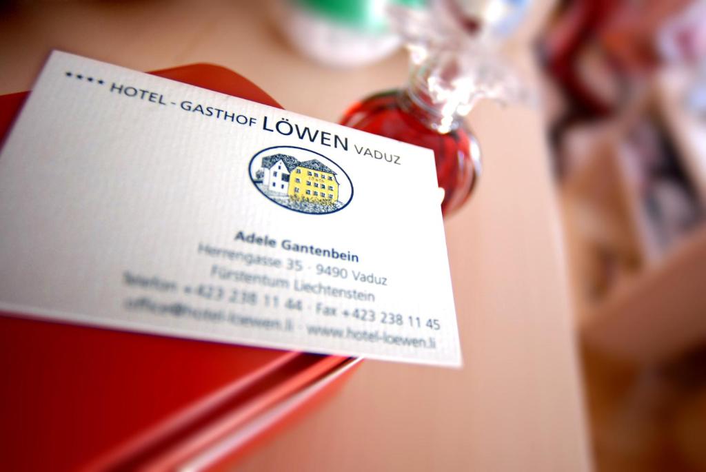 Certifikát, hodnocení, plakát nebo jiný dokument vystavený v ubytování Hotel Gasthof Löwen