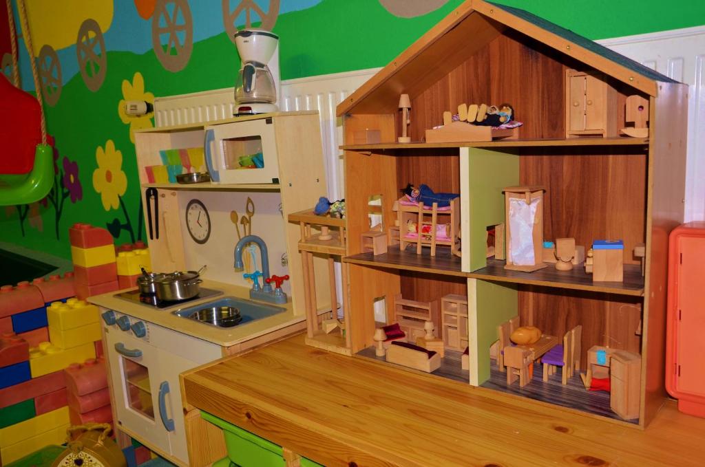 Kuchyň nebo kuchyňský kout v ubytování Chalet Tschallener