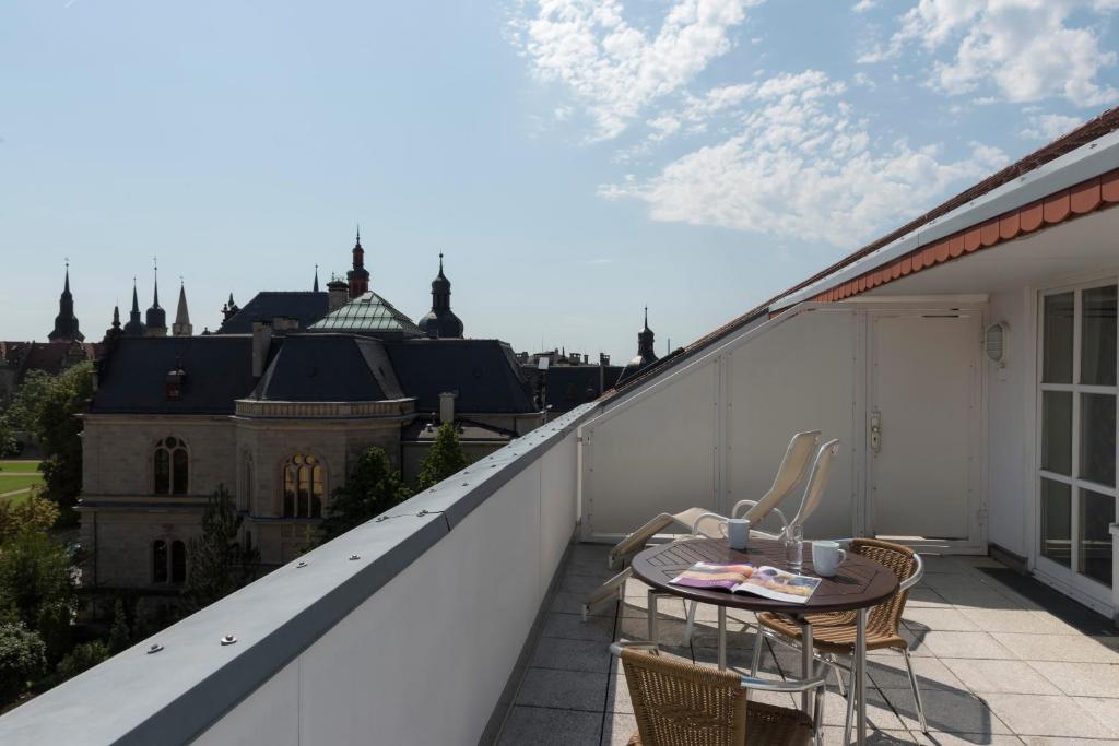Balkón nebo terasa v ubytování Radisson Blu Hotel Halle-Merseburg