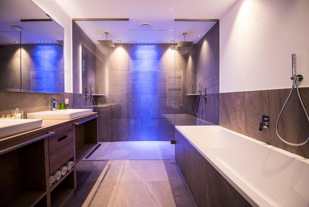Koupelna v ubytování Hotel Kronblick