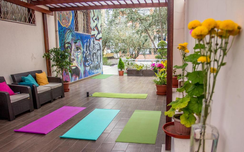 Posezení v ubytování El Patio Hostel Quito