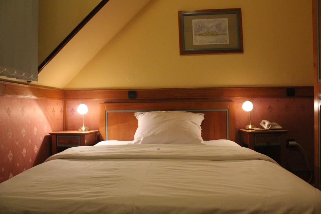 Postel nebo postele na pokoji v ubytování Garni Hotel Zenit