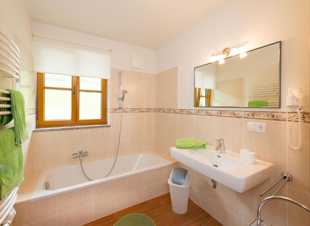 Kúpeľňa v ubytovaní Mitterbichlhof