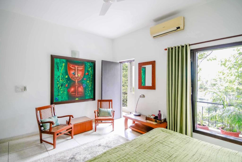 Posezení v ubytování Thikana Delhi ( Boutique B&B)