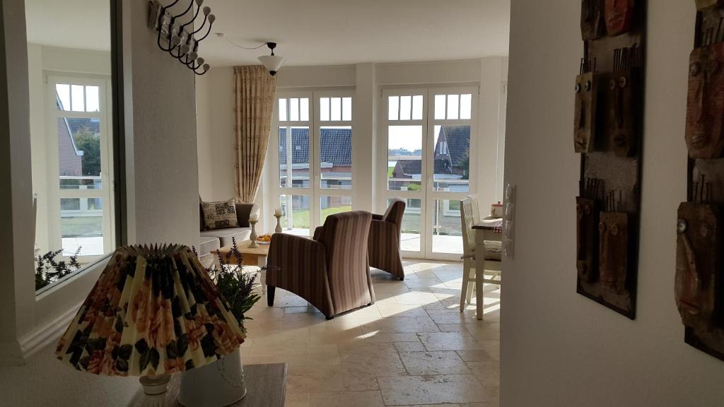 Posezení v ubytování Landhaus am Binnensee