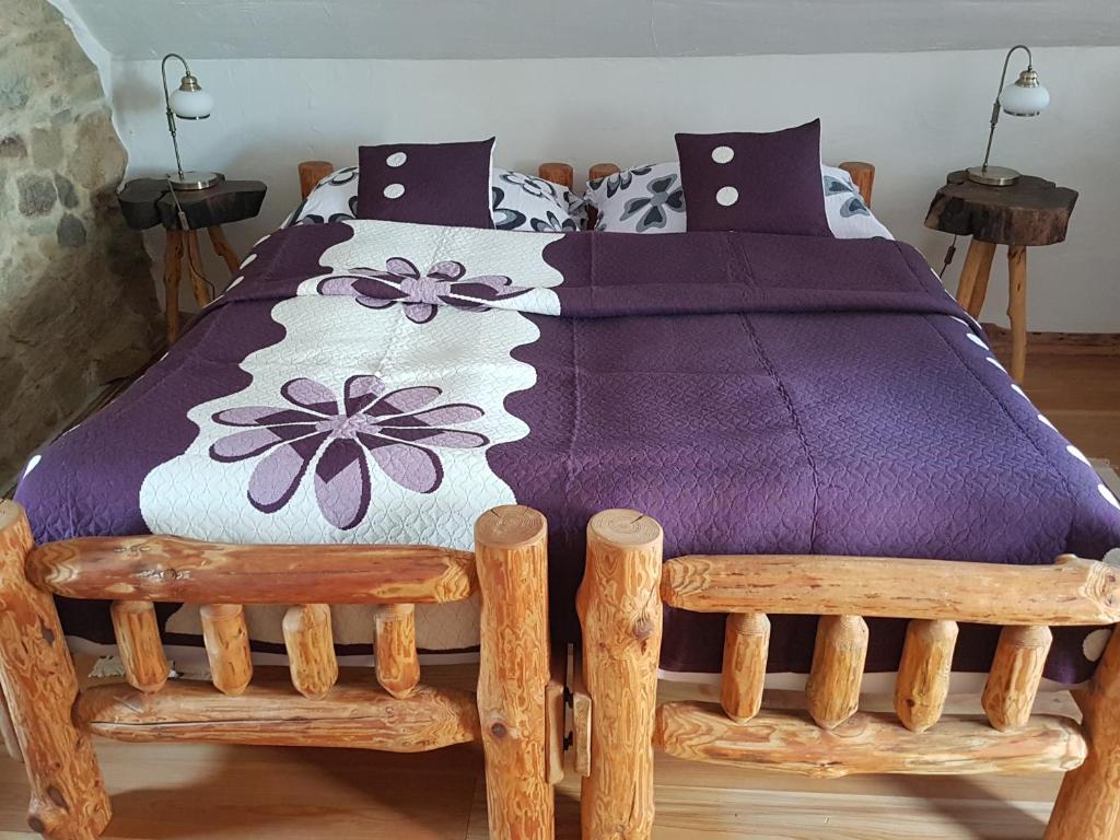 Postel nebo postele na pokoji v ubytování Osada Havranů