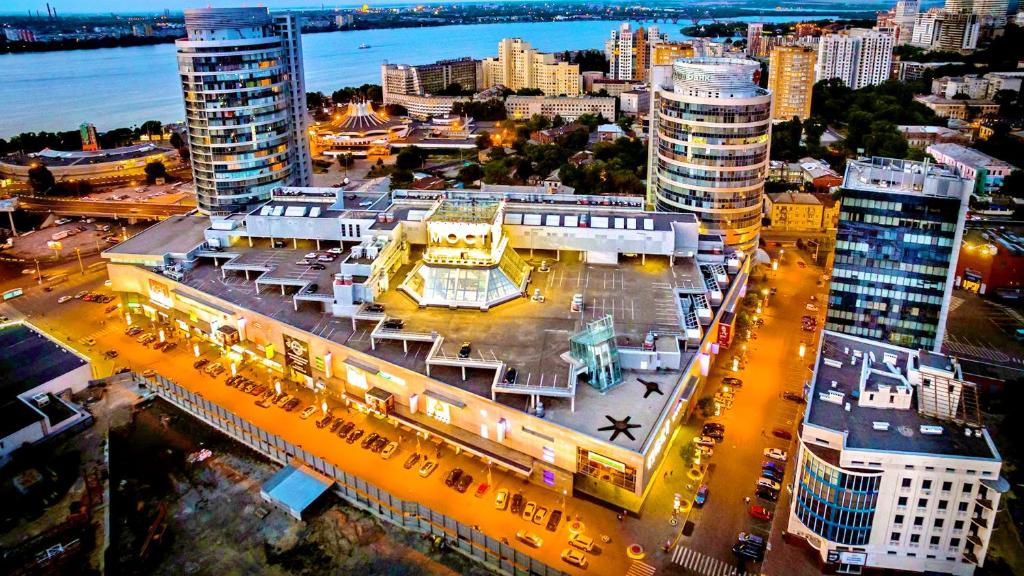 Nespecifikovaný výhled na destinaci Dněpropetrovsk nebo výhled na město při pohledu z aparthotelu