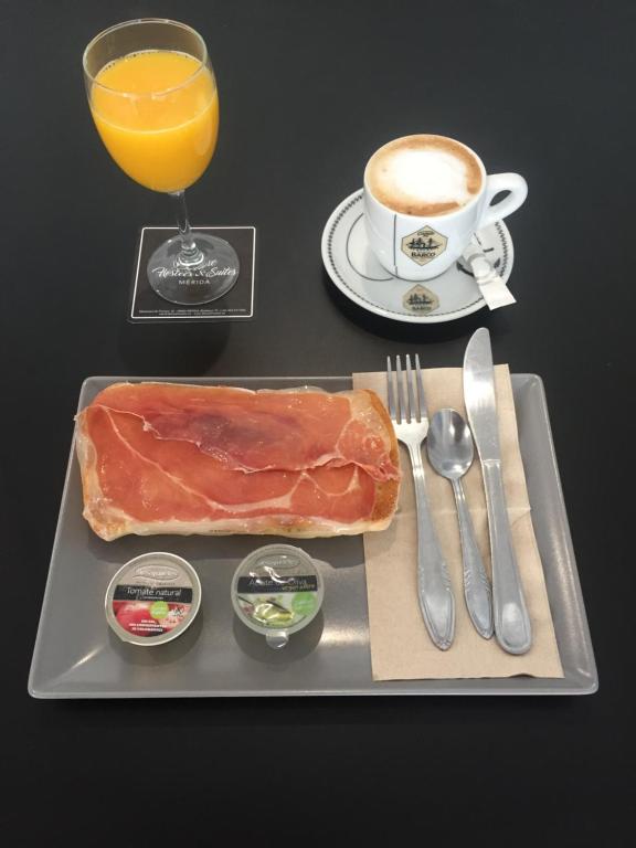 Možnosti snídaně pro hosty v ubytování Deluxe Hostels & Suites Merida
