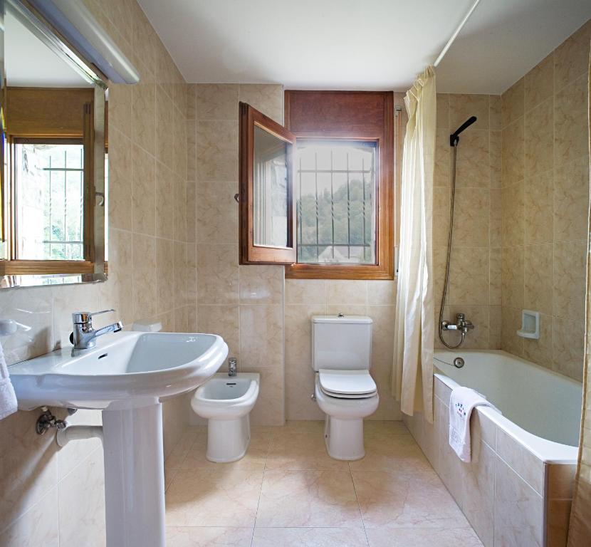 Koupelna v ubytování Hotel Latre