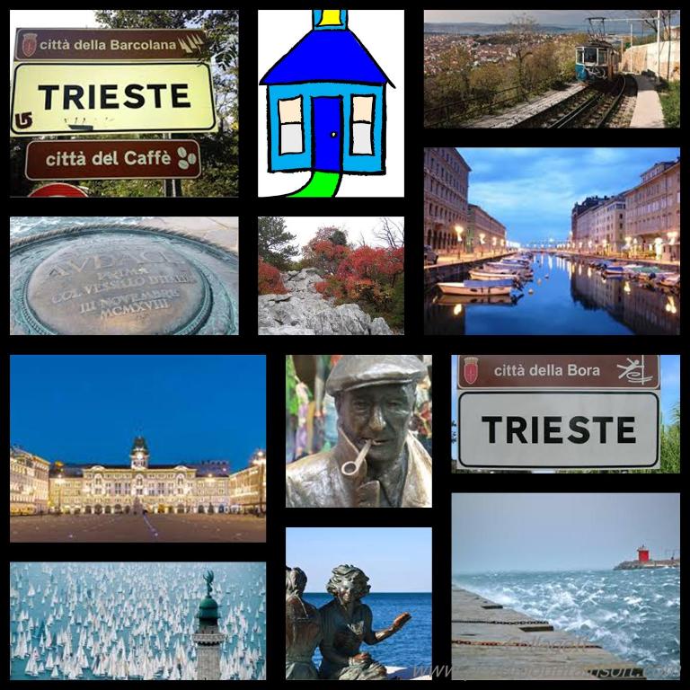kolaż zdjęć miast i budynków w obiekcie Freetime Trieste w Trieście