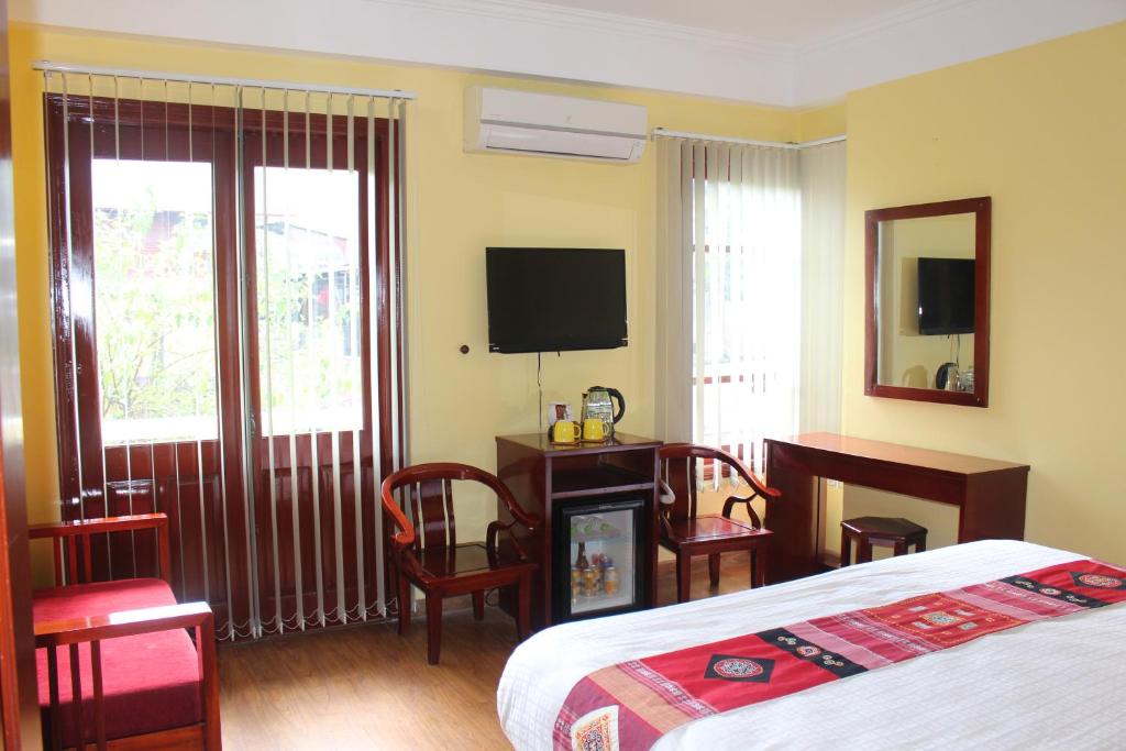 TV a/nebo společenská místnost v ubytování Anise Sapa Hotel