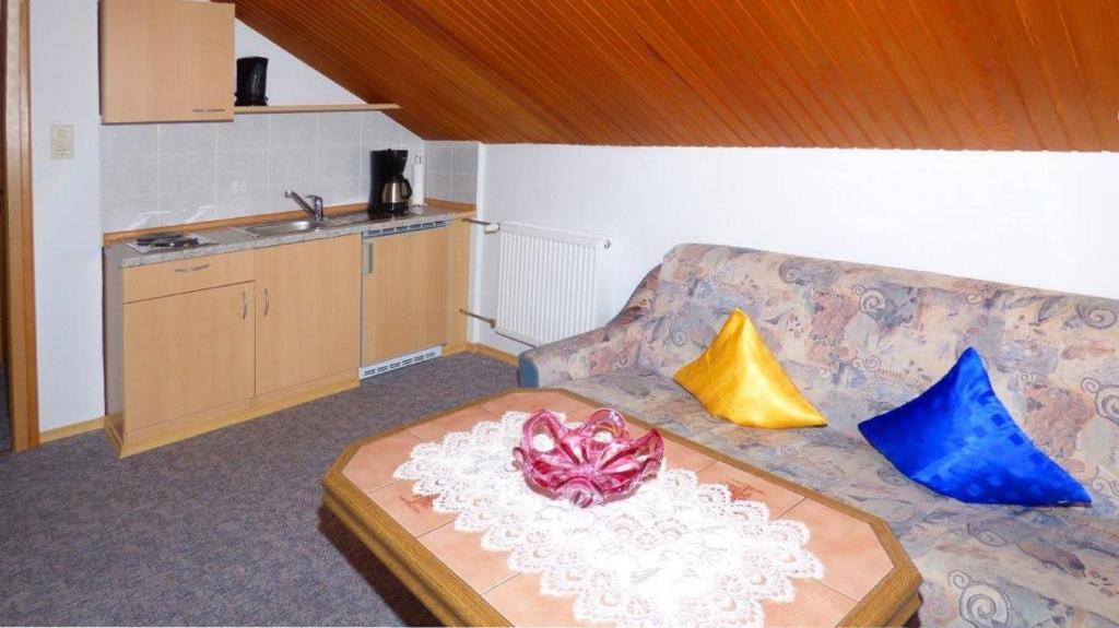 Kuchyň nebo kuchyňský kout v ubytování Gästehaus Jutta