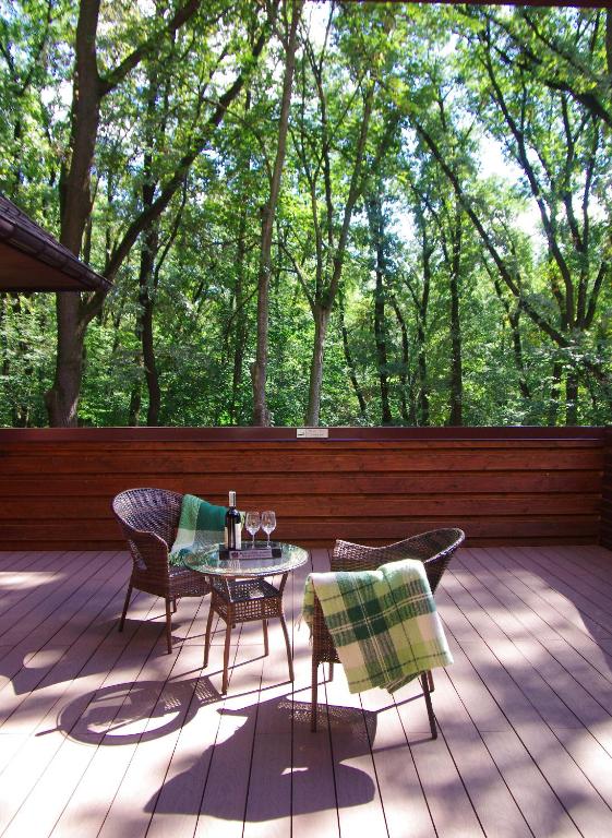 Balkón nebo terasa v ubytování Park-Hotel Golosievo