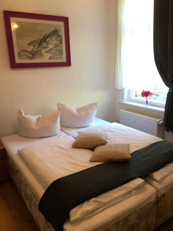 Postel nebo postele na pokoji v ubytování Hopfengrund