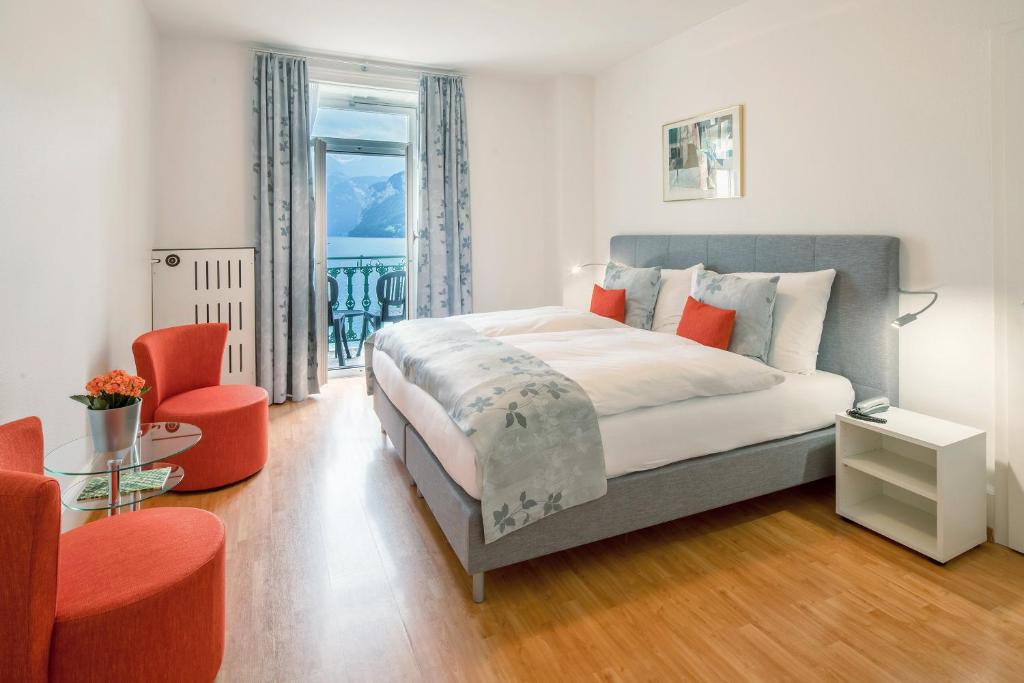 Postel nebo postele na pokoji v ubytování Hotel Schmid & Alfa