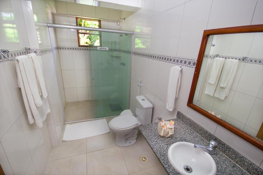 Koupelna v ubytování Hotel Praia Dourada