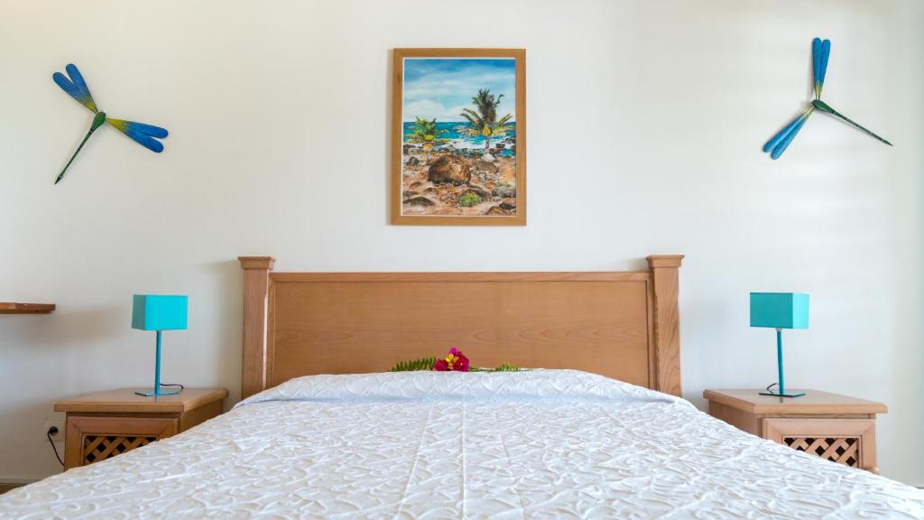 Postel nebo postele na pokoji v ubytování Residence Les Cayalines