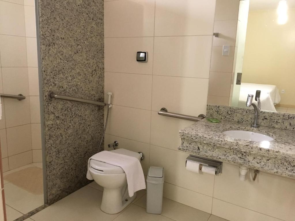 Koupelna v ubytování Hotel Novoleste