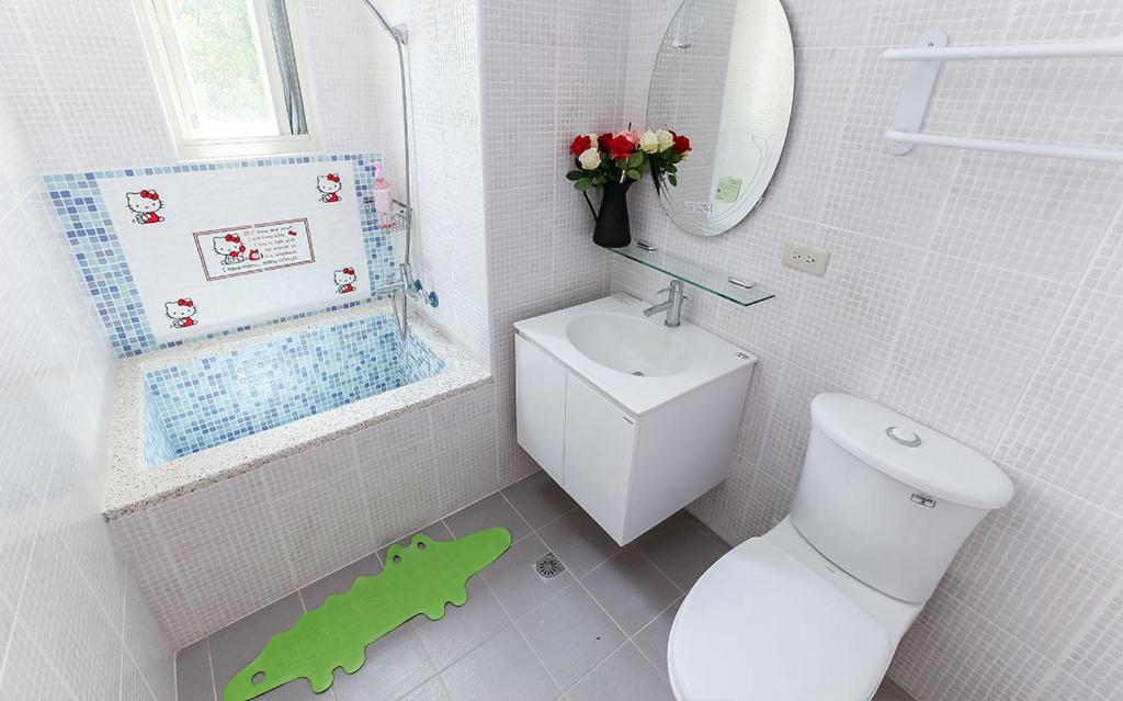 Koupelna v ubytování Lu Home Art