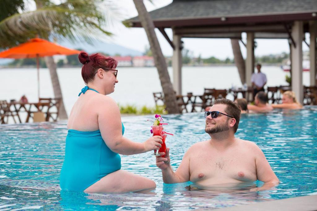 Os clientes hospedados em Samui Mermaid Beachfront