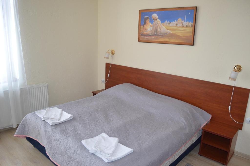 Postel nebo postele na pokoji v ubytování Hotel Helikon