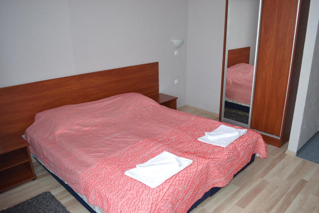 Postel nebo postele na pokoji v ubytování Hotel Helikon
