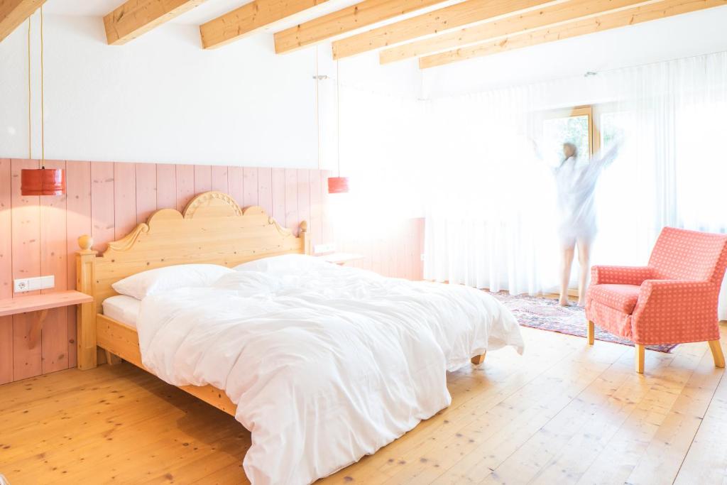 Postel nebo postele na pokoji v ubytování Frida am Wald