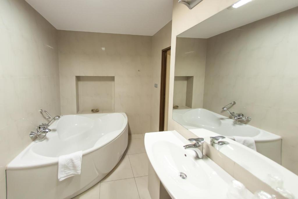 Koupelna v ubytování Hotel Tychy Prime