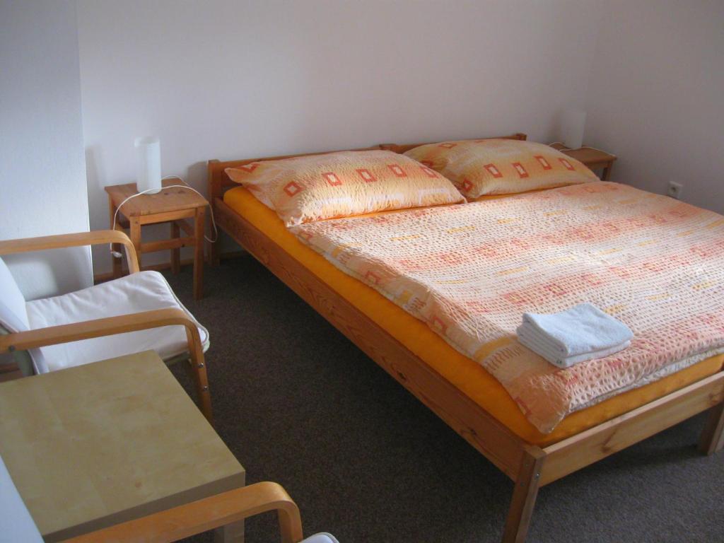 Łóżko lub łóżka w pokoju w obiekcie Ubytování na Slučím Tahu