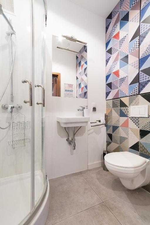 Koupelna v ubytování Quattro Loft Hostel
