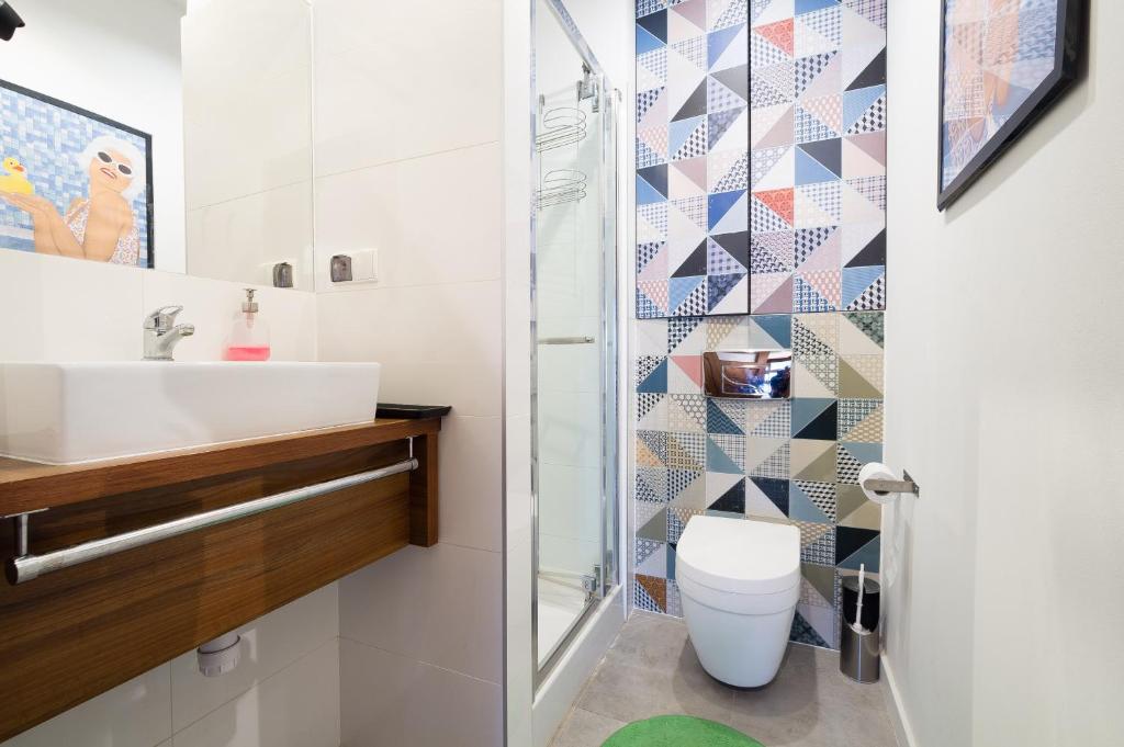 Koupelna v ubytování Quattro Loft Hostel