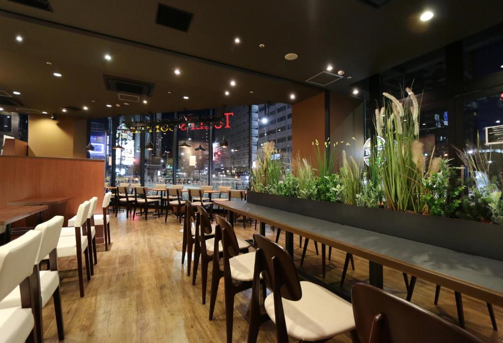 Restaurace v ubytování E Hotel Higashi Shinjuku