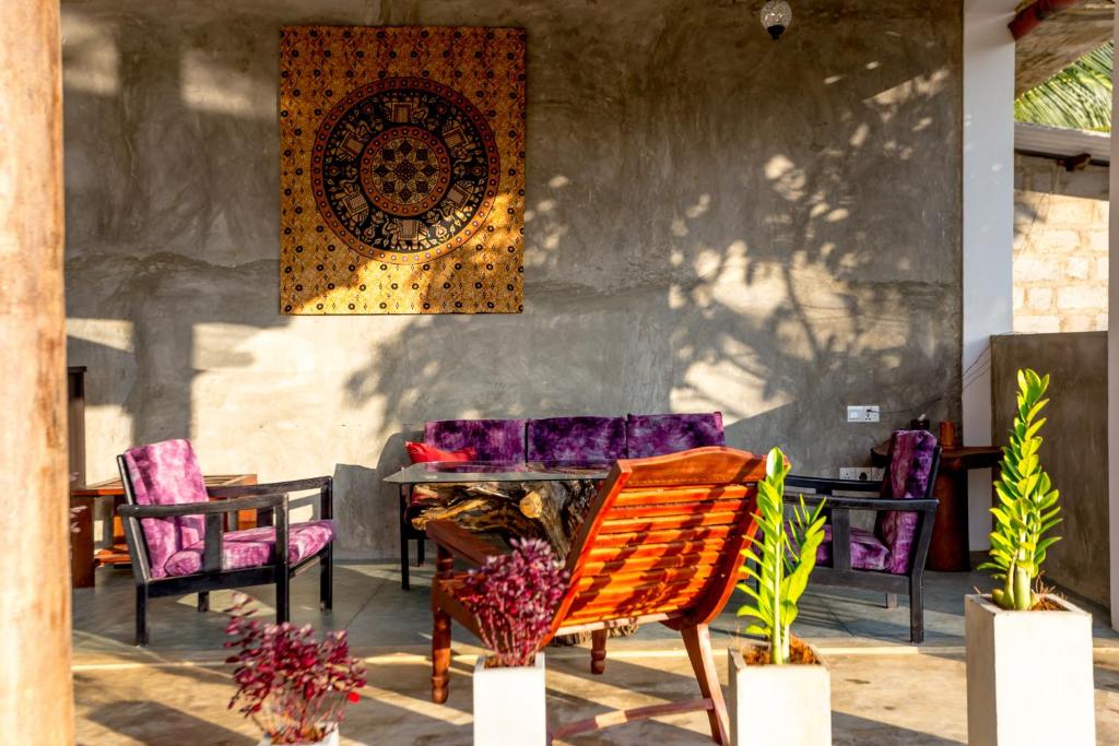 Posezení v ubytování Nelu Villa Sigiriya