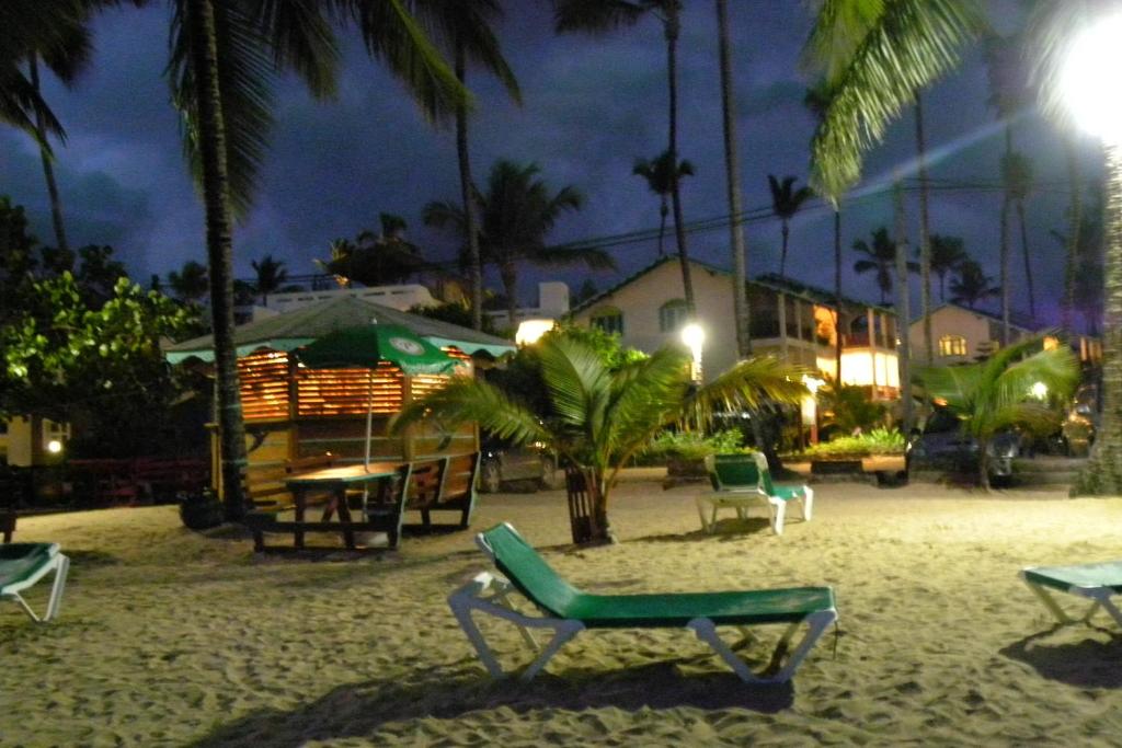 Un jardín fuera de Hotel Playa Colibri