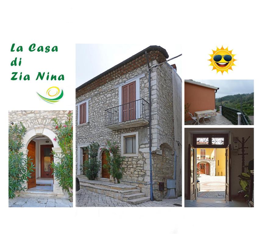 Campolattaro的住宿－La Casa Di Zia Nina，建筑物三幅画的拼贴图